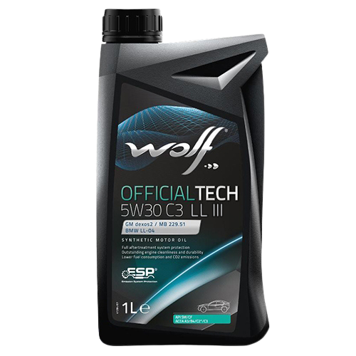 Моторное масло Wolf OfficialTech 5W-30 C3 LL III, 1л 